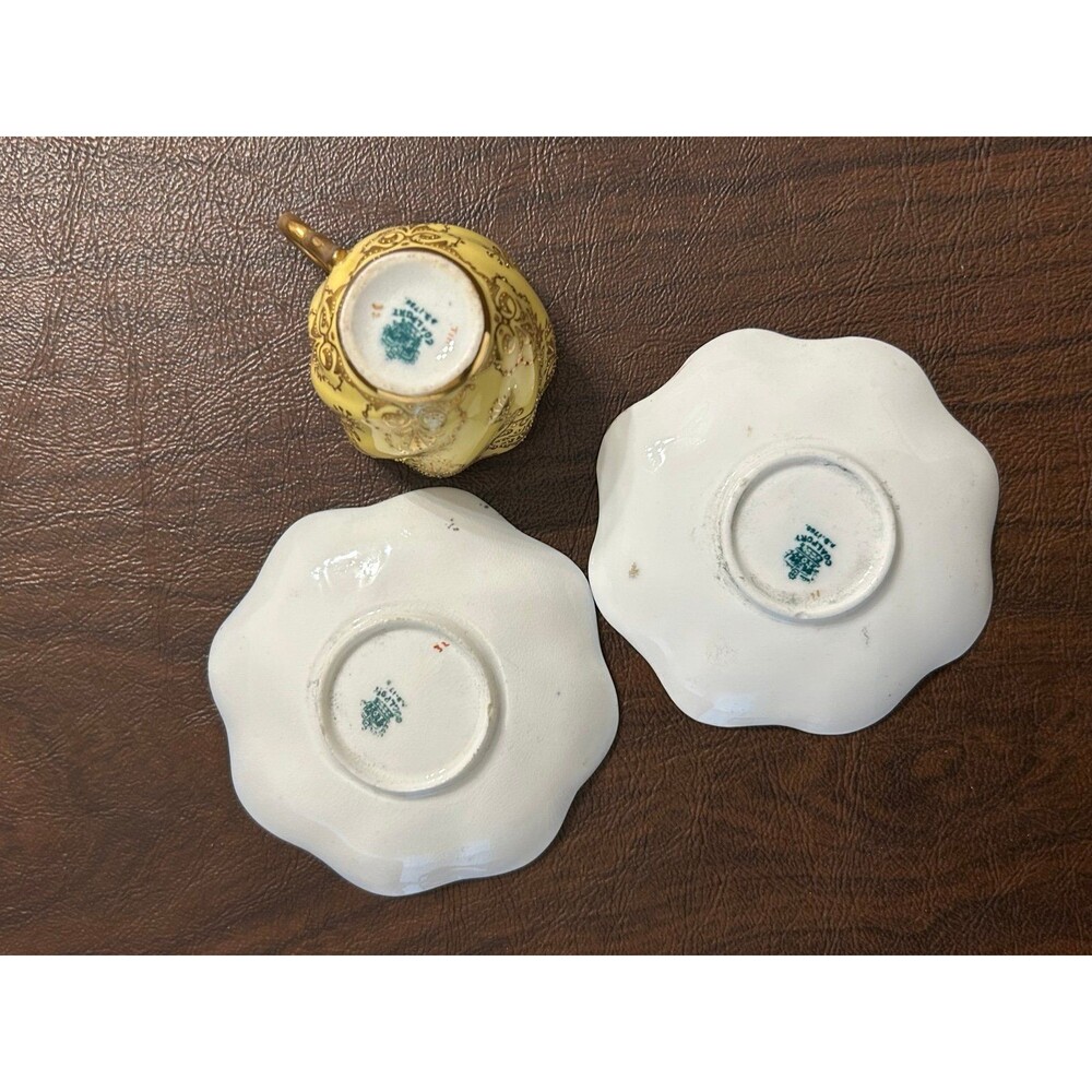 (3) Coalport Demitasse Teacup, Saucer - Picture 5 of 5